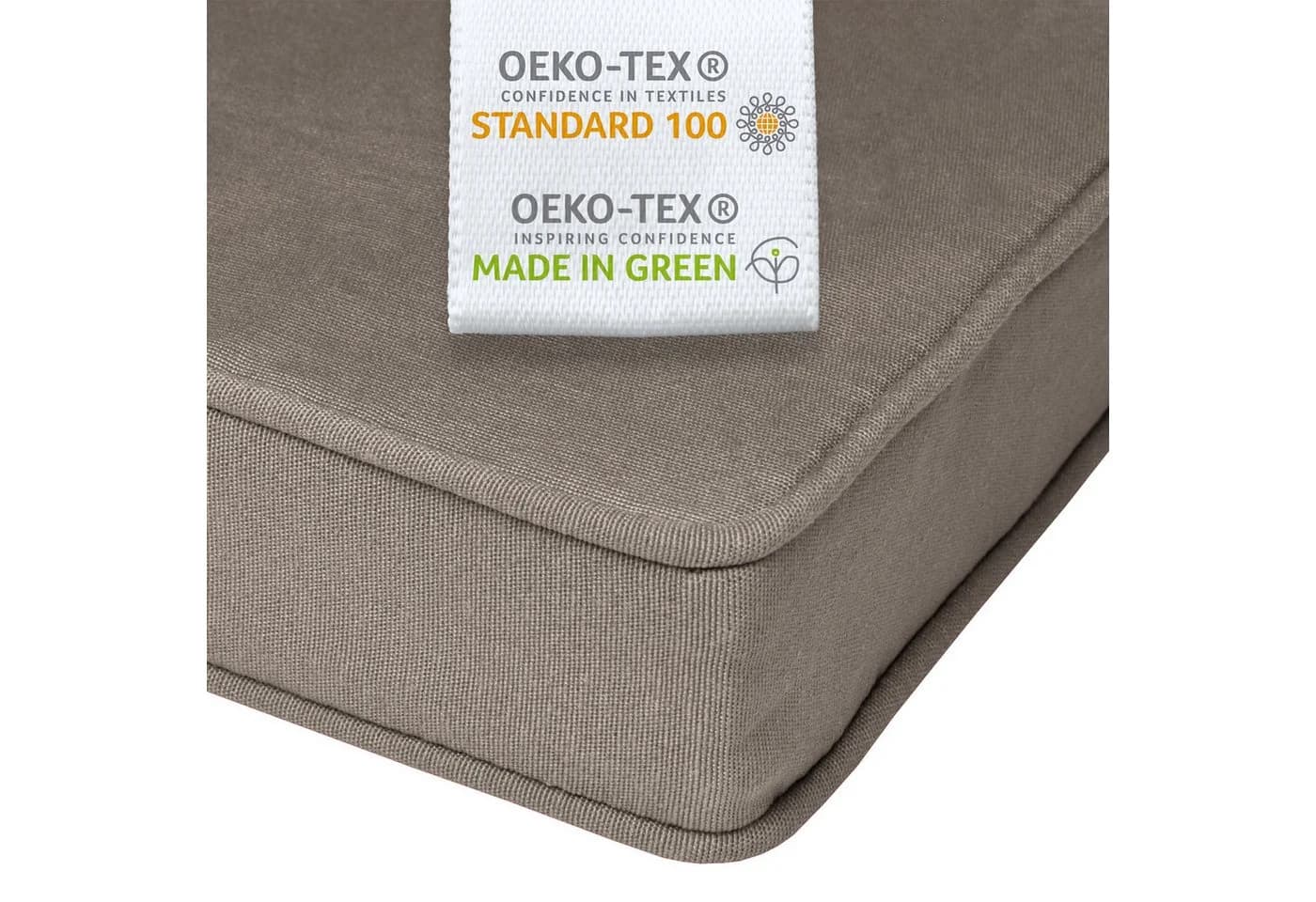 Beautissu Bankauflage Loft BK Taupe Polyester - Bild 4