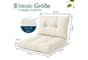 Beautissu XLuna Sitzkissen Set Beige 10cm Dicke Polyester Bild 3