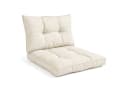 Beautissu XLuna Sitzkissen Set Beige 70x70 & 70x40 cm Bild 2
