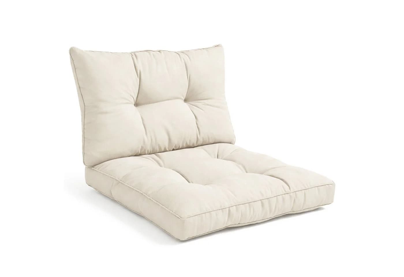 Beautissu XLuna Sitzkissen Set Beige 70x70 & 70x40 cm - Bild 2