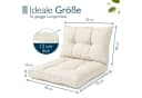 Beautissu XLuna Sitzkissen Set Beige 70x70 & 70x40 cm Bild 3