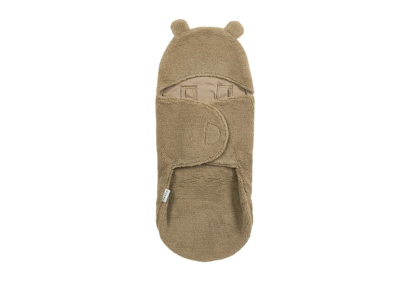 Meyco Baby Wickeldecke Teddy Braun mit Kapuze