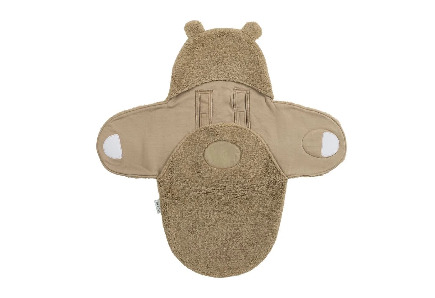 Meyco Baby Wickeldecke Teddy Braun mit Kapuze - Bild 2