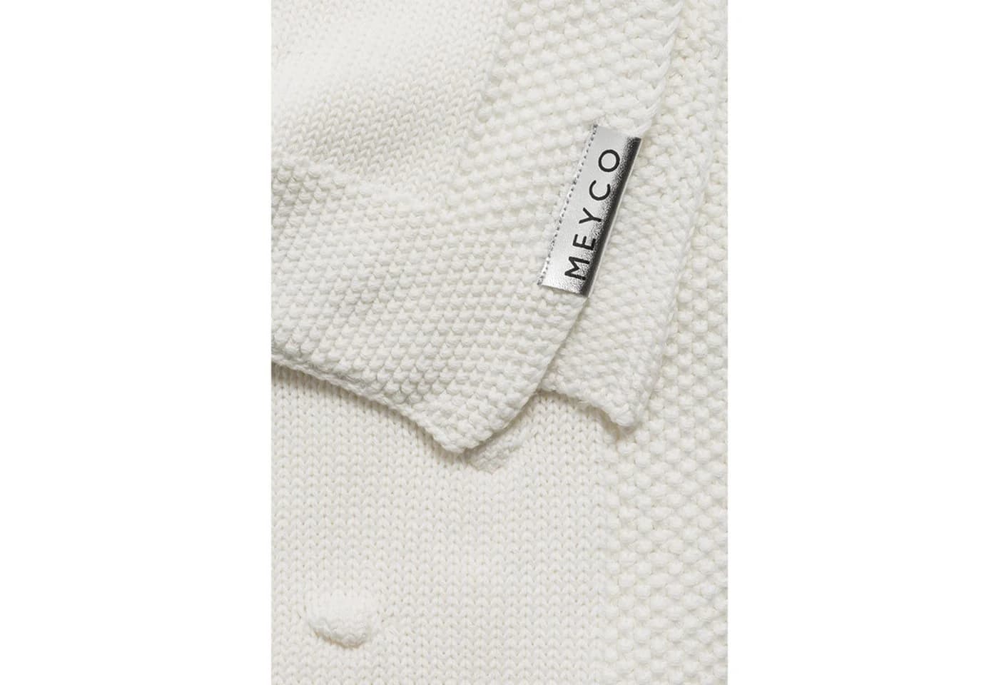 Meyco Baby Babydecke Knots Offwhite 3D-Knoten Baumwolle