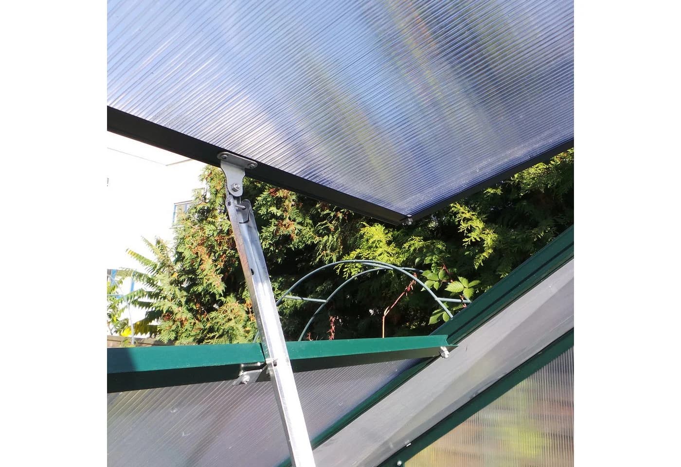 Plantifflex Gewächshaus mit Fundament, Aluminium, 6mm Polycarbonat