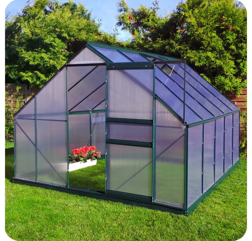 Plantifflex Gewächshaus mit Fundament, Aluminium, 6mm Polycarbonat - Bild 2