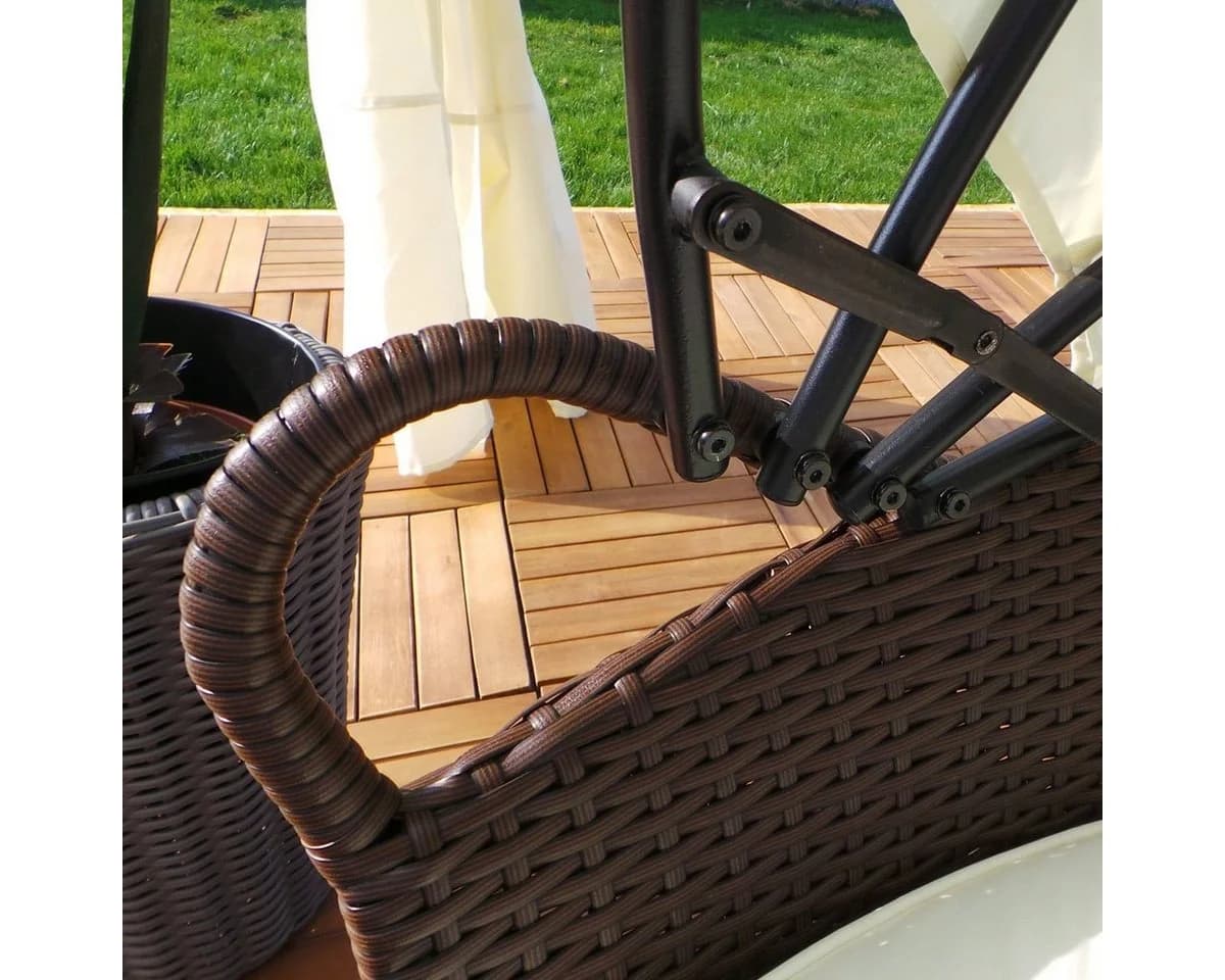 Swing&Harmonie Gartenlounge-Set 210cm Grau - Bild 3