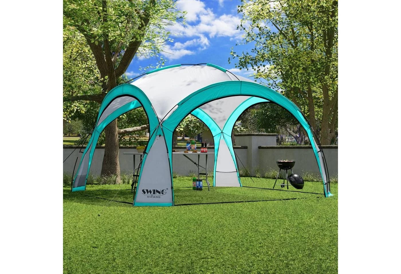 Swing&Harmonie LED Event Pavillon DomeShelter 3,6x3,6m mit Solarmodul - Bild 2