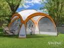 Swing&Harmonie LED Event Pavillon DomeShelter Orange mit Solarmodul Bild 4
