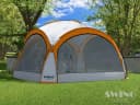 Swing&Harmonie LED Event Pavillon DomeShelter Orange mit Solarmodul Bild 5