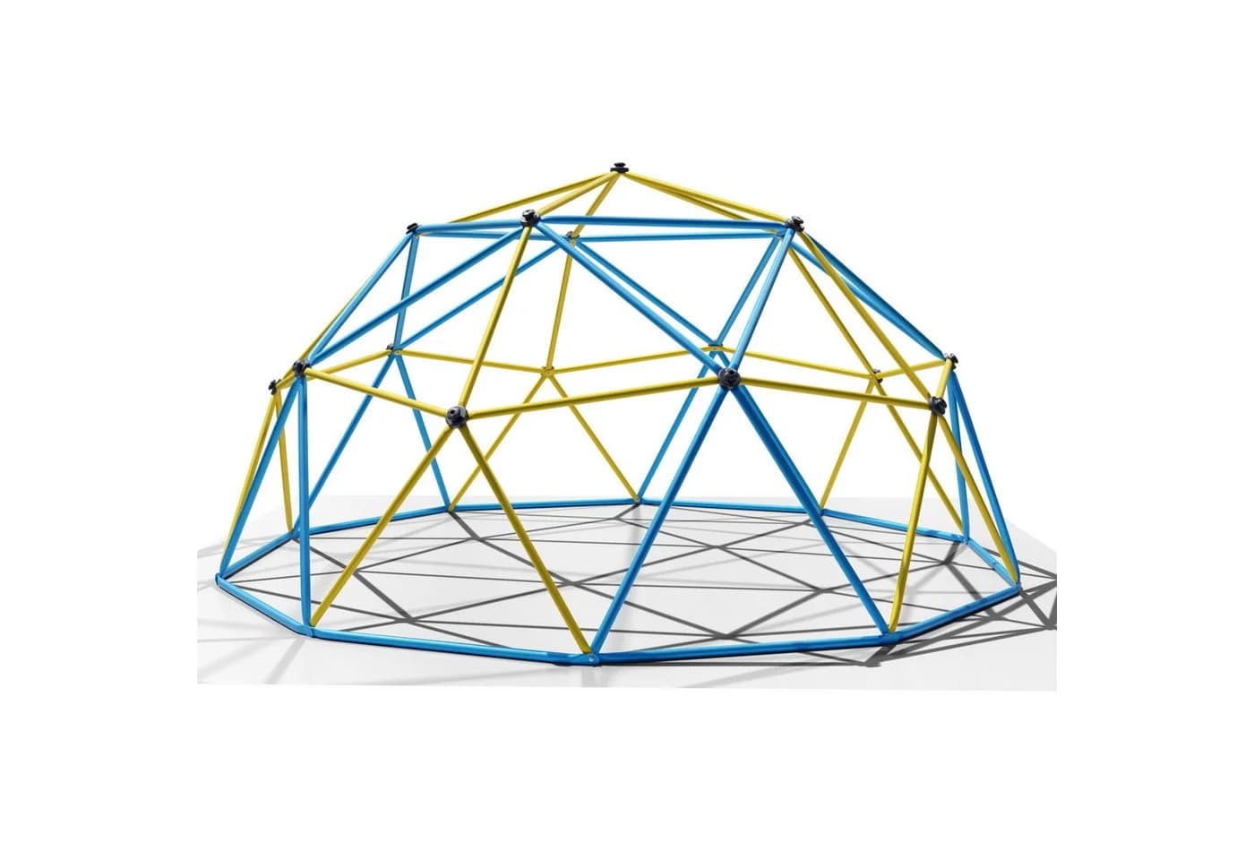 VESKA Klettergerüst Dome Climber Kinder Kletterkuppel Metall Blau/Gelb - Bild 3