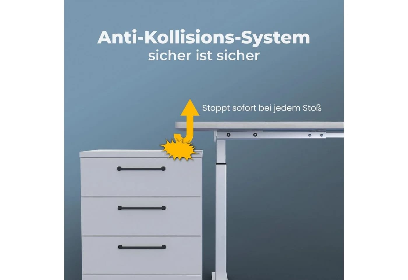 VESKA Schreibtisch Rahmen Höhenverstellbar Dual Motor Elektrisch - Bild 5