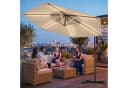 Swing&Harmonie® LED Sonnenschirm 300cm Creme mit RGB Beleuchtung Bild 3