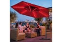 Swing&Harmonie Luxus LED Sonnenschirm 300cm Rot mit RGB Beleuchtung Bild 2