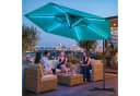 Swing&Harmonie Luxus LED Sonnenschirm 300cm Rot mit RGB Beleuchtung Bild 3