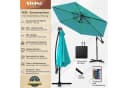 Swing&Harmonie Luxus LED Sonnenschirm 300cm Rot mit RGB Beleuchtung Bild 4