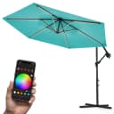 Swing&Harmonie LED Sonnenschirm Ampelschirm 300cm Türkis RGB Beleuchtung Bild 1