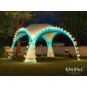 Swing&Harmonie LED Event Pavillon XXL DomeShelter 450cm mit Beleuchtung - türkis Bild 1