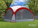 Swing&Harmonie LED Event Pavillon XXL DomeShelter 450cm Rot mit LED & Solarmodul Bild 5