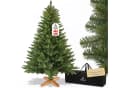 VESKA Künstlicher Weihnachtsbaum Naturgetreu mit Holzständer, Nordmanntanne, LED Beleuchtung Bild 5