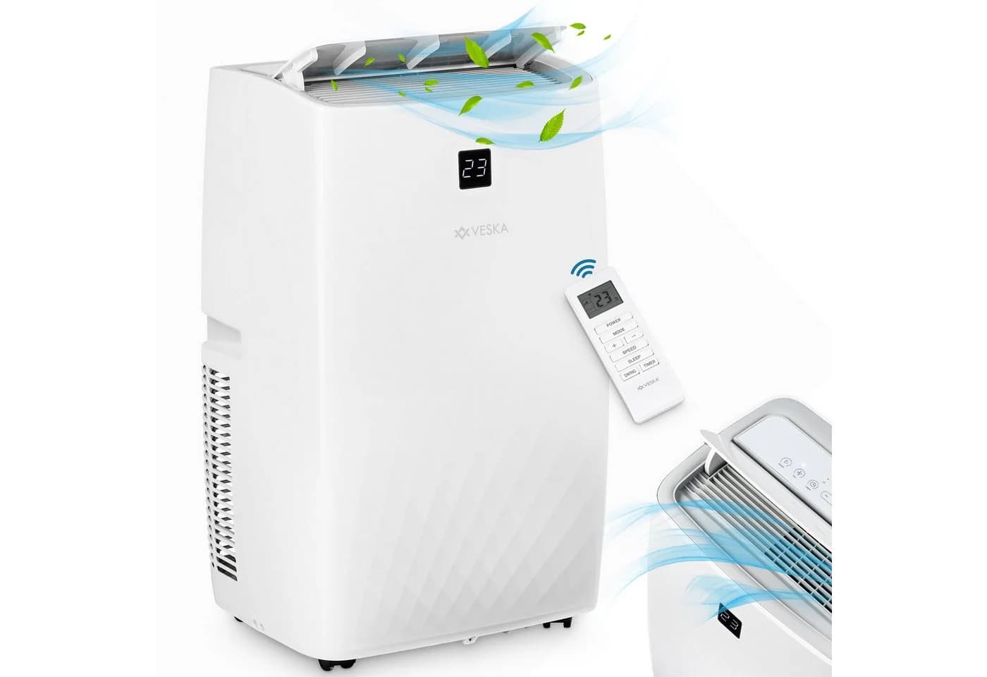 VESKA Mobile Klimaanlage 12000 BTU Weiß mit App-Steuerung - Bild 2