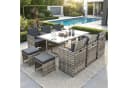 Swing&Harmonie Garten-Essgruppe Poly Rattan Grau Bild 1