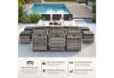 Swing&Harmonie Garten-Essgruppe Poly Rattan Grau Bild 3