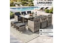 Swing&Harmonie Garten-Essgruppe Poly Rattan Grau Bild 5