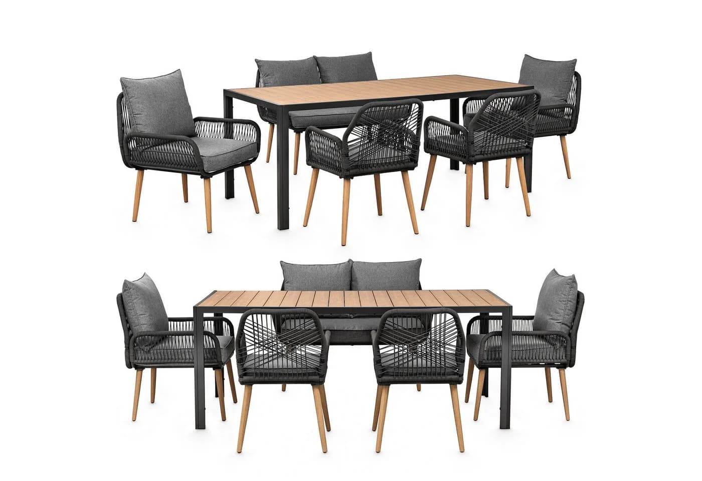 Swing&Harmonie Gartenlounge-Set Sienna 6-tlg. Grau/Braun WPC - Bild 3