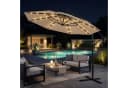 Swing&Harmonie LED Sonnenschirm Creme mit Solarmodul Bild 1