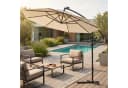 Swing&Harmonie LED Sonnenschirm Creme mit Solarmodul Bild 2