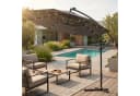 Swing&Harmonie LED Sonnenschirm Anthrazit mit Solar Bild 2