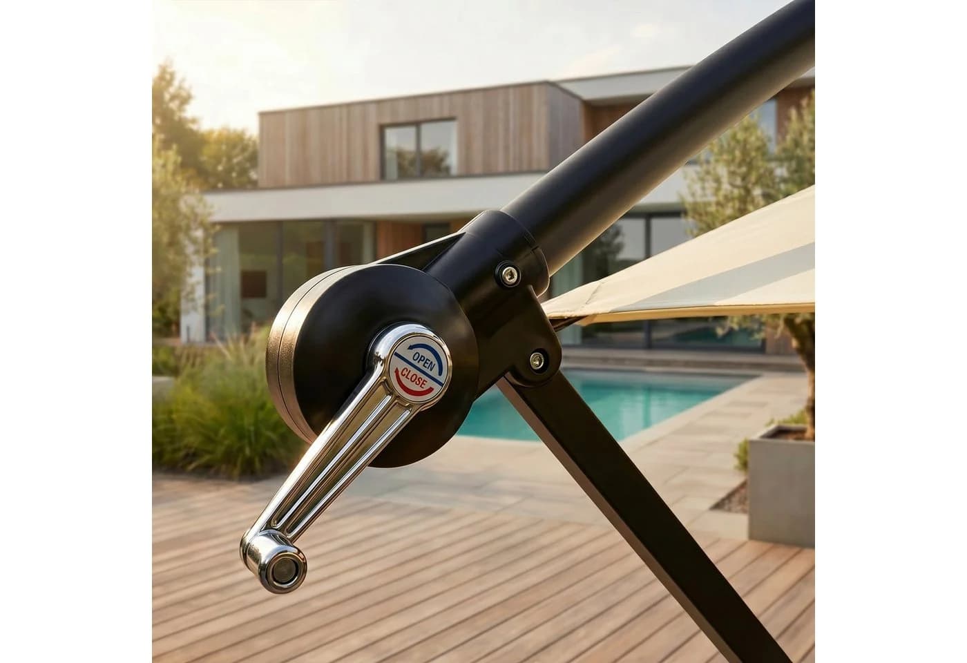 Swing&Harmonie Sonnenschirm mit LED & Solar 300/350cm - Bild 5