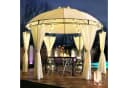 Swing&Harmonie Pavillon LED mit Solar und Seitenwänden Beige Bild 2