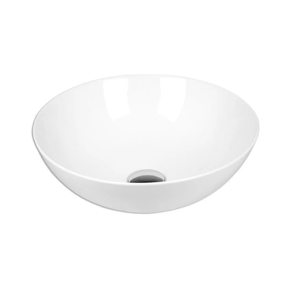 Stabilo Sanitär Aufsatzwaschbecken Weiß Rund 40 cm Keramik - Bild 2