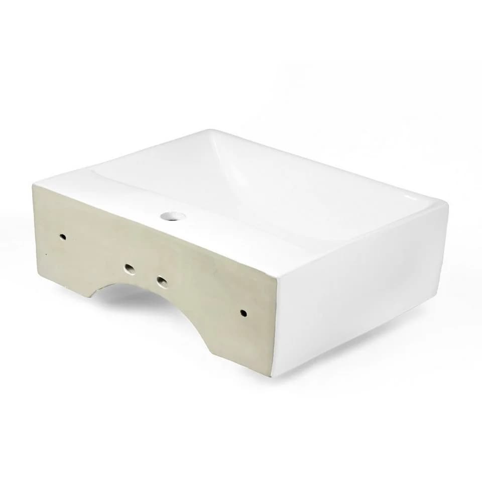 Stabilo Sanitär Hängewaschbecken Weiß Keramik 50,5 cm - Bild 3