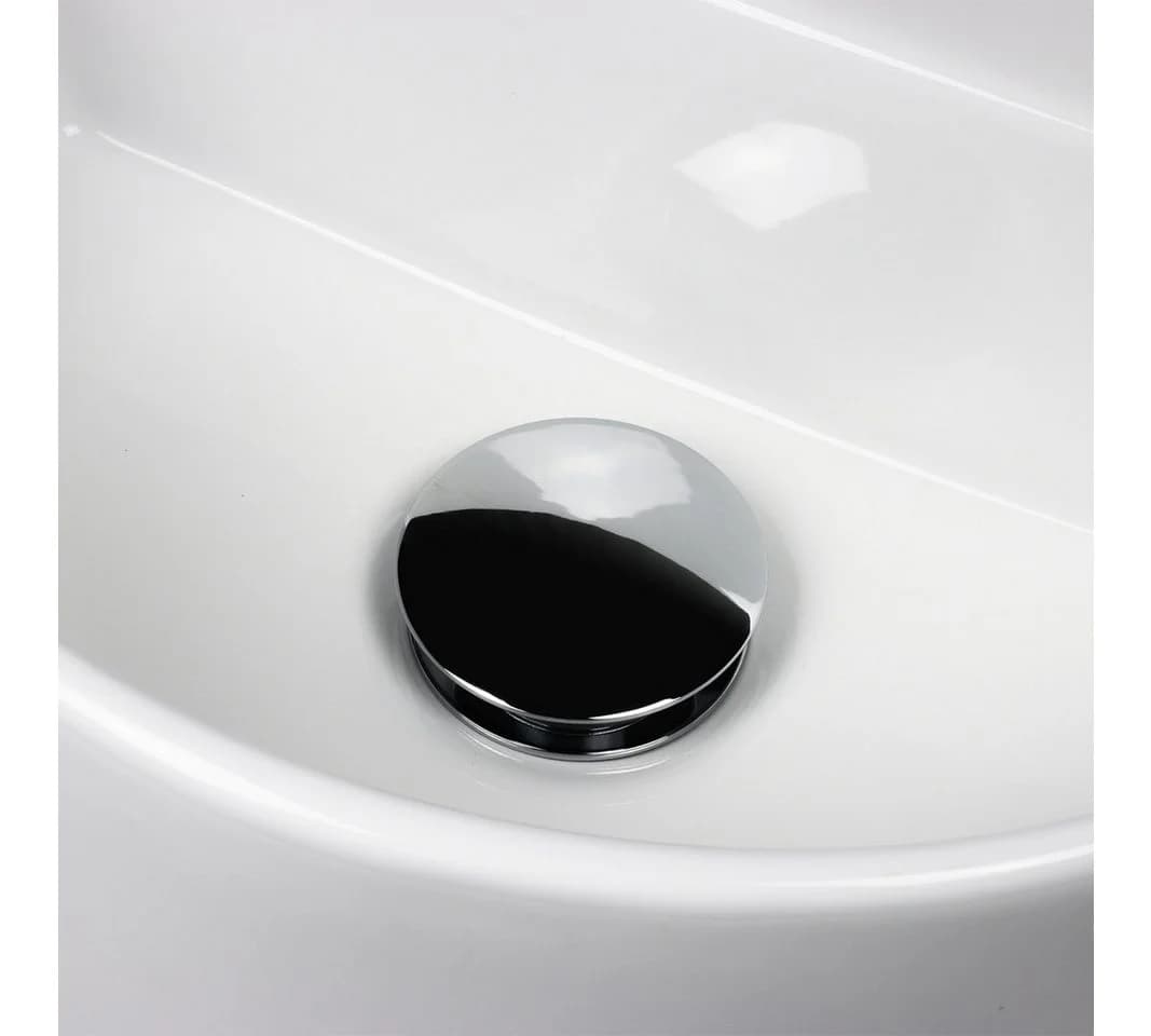 Stabilo Sanitär Hängewaschbecken Weiß Halbrund Keramik Komplett-Set - Bild 3