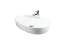 Stabilo Sanitär Aufsatzwaschbecken Weiß Oval Keramik Komplettset Bild 1