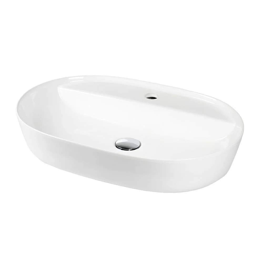 Stabilo Sanitär Aufsatzwaschbecken Weiß Oval Keramik Komplettset - Bild 2
