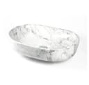 Stabilo Sanitär Aufsatzwaschbecken Oval Keramik Marmoroptik Komplettset Bild 3