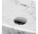 Stabilo Sanitär Aufsatzwaschbecken Oval Keramik Marmoroptik Komplettset Bild 4