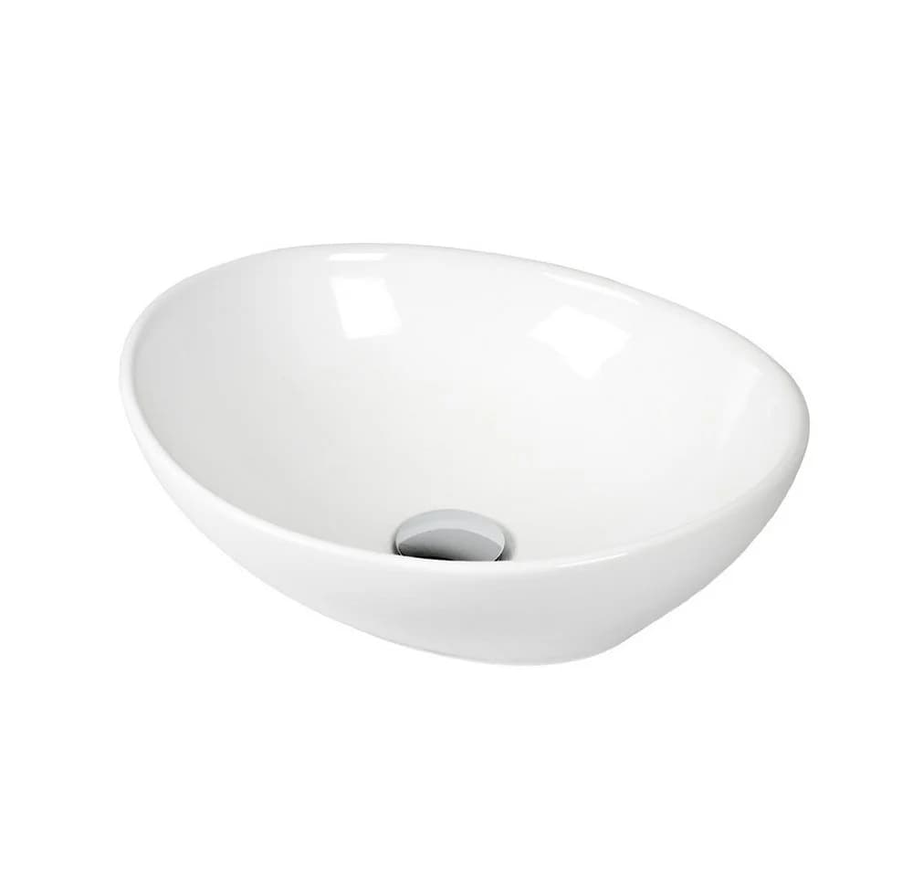 Stabilo Sanitär Aufsatzwaschbecken Weiß Oval Keramik Komplett-Set - Bild 2