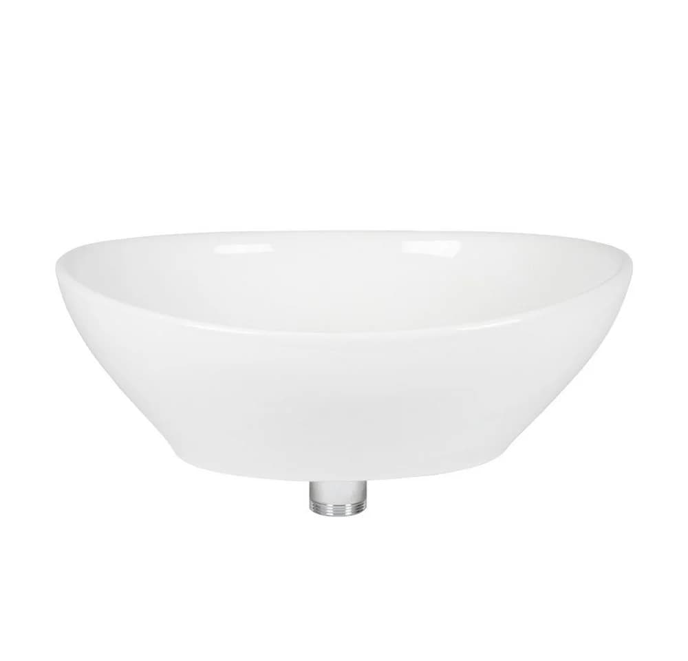 Stabilo Sanitär Aufsatzwaschbecken Weiß Oval Keramik Komplett-Set - Bild 4