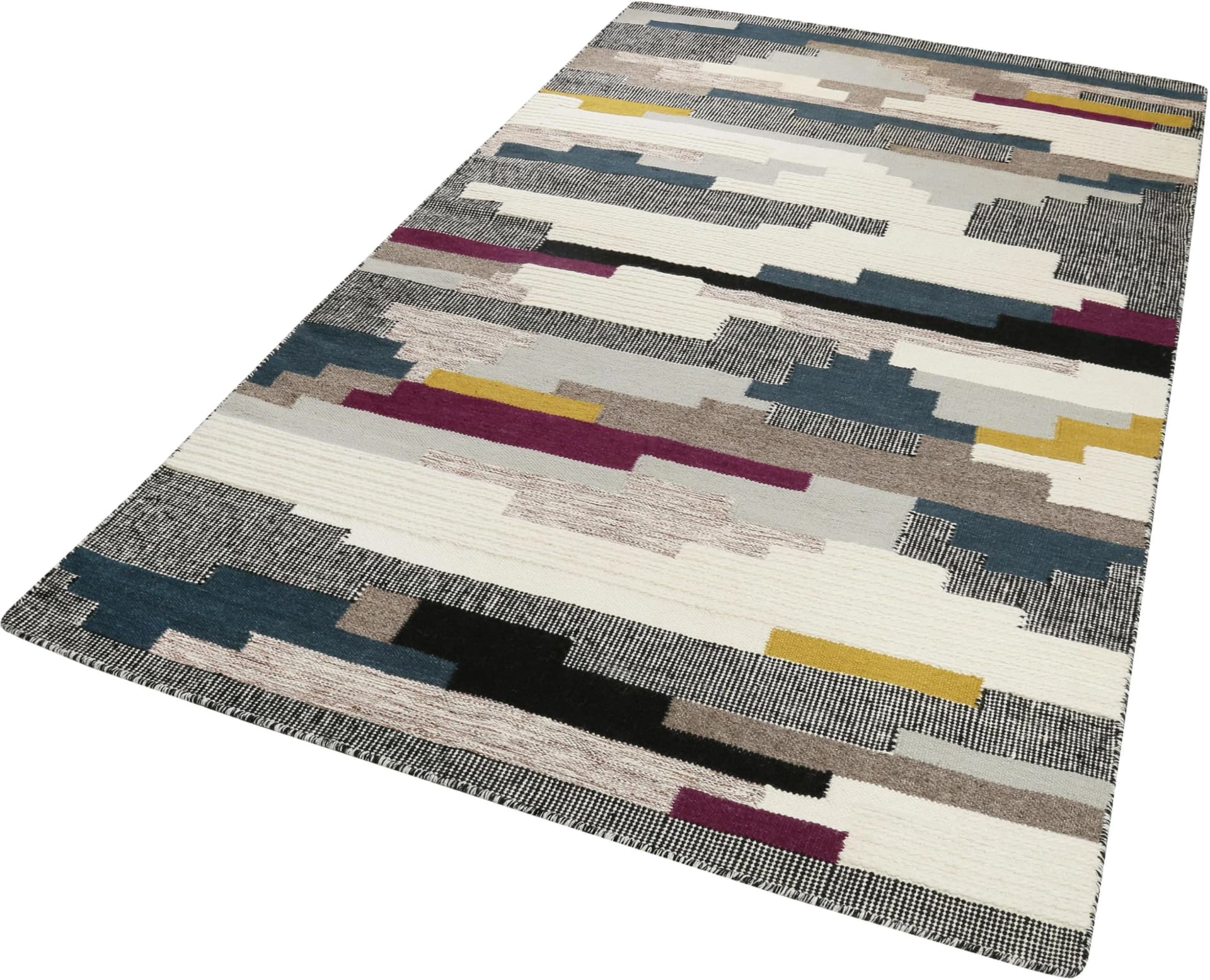 Wollteppich ESPRIT Natham Kelim ESP-6012 Bunt Handgewebt