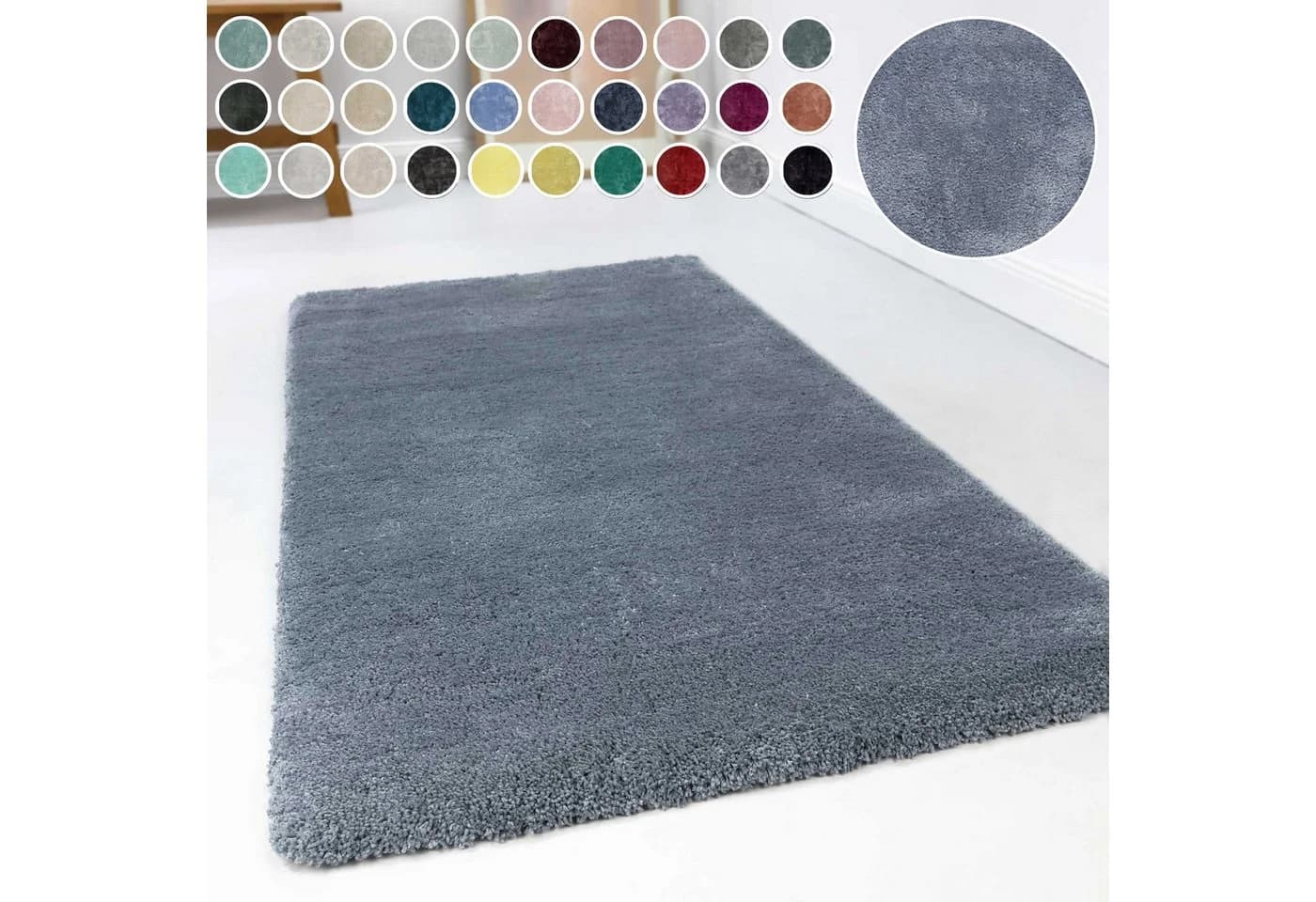 ESPRIT Hochflor-Teppich Relaxx ESP-4150 Blau-Grau 70x140 cm - Bild 2