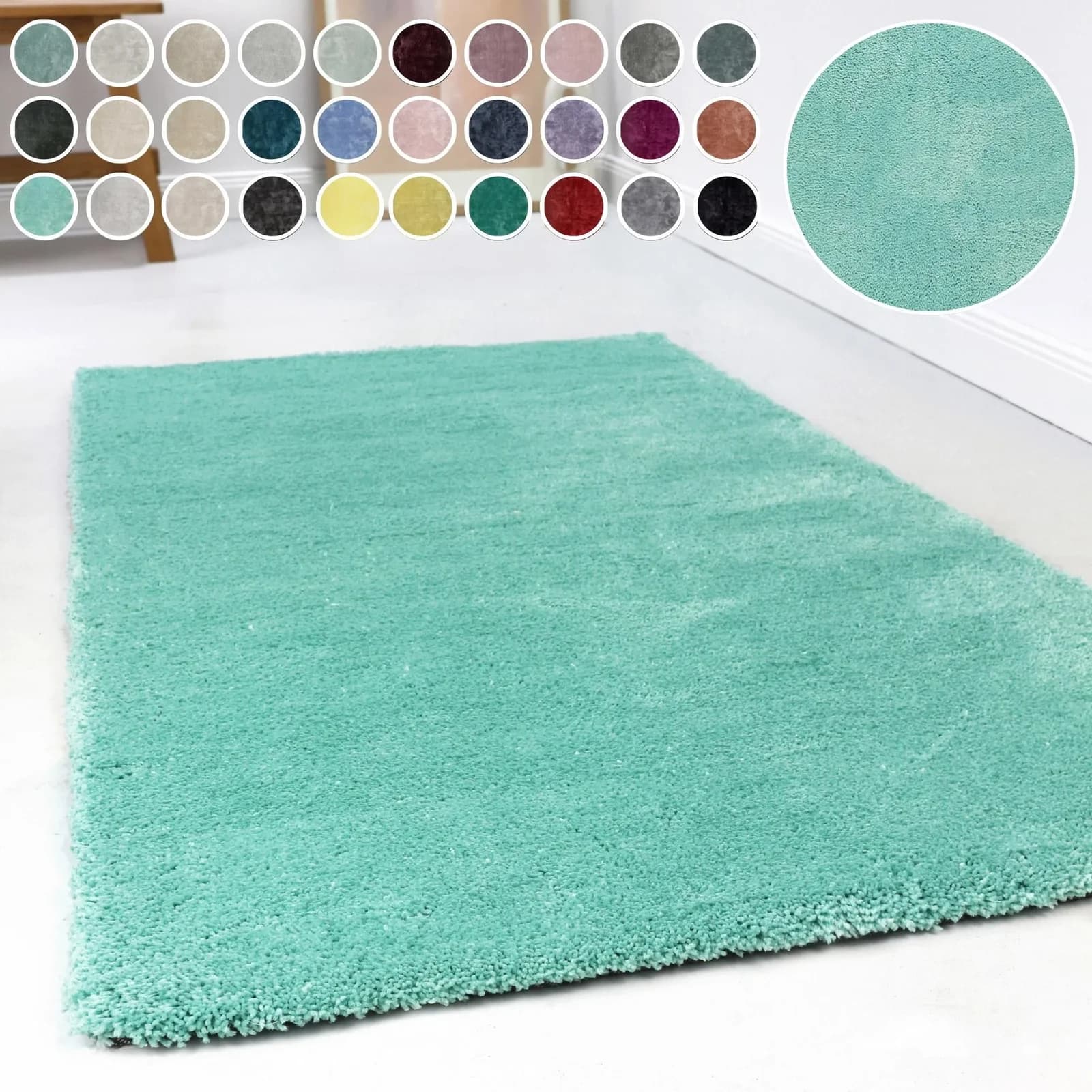 ESPRIT Hochflor-Teppich Relaxx türkis 70x140 cm Polyester