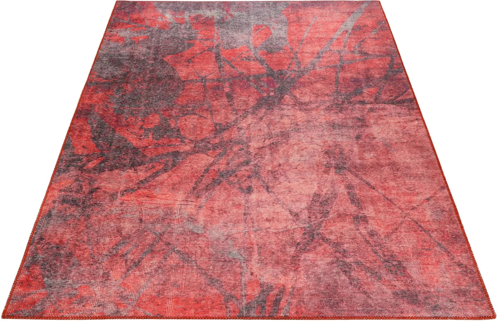 Wecon Home Teppich Pepe Rot Vintagedesign Polyester