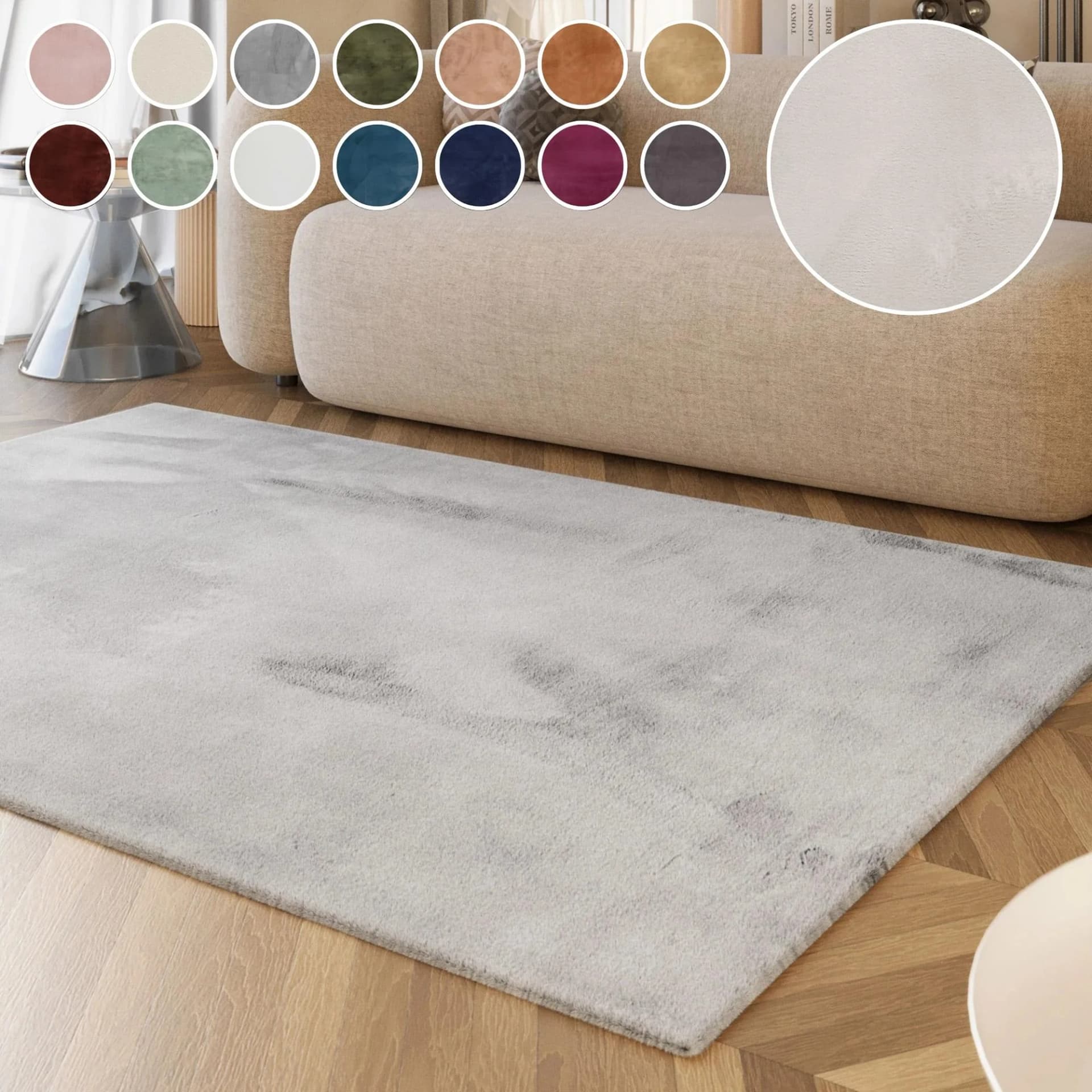 Hochflor-Teppich ESPRIT Alice ESP-4377 Kunstfell Greige