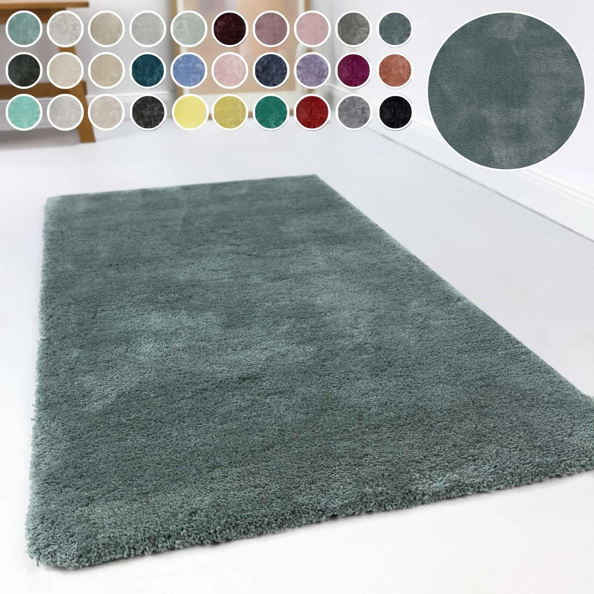 ESPRIT Hochflor-Teppich Relaxx Grün Grau Rund