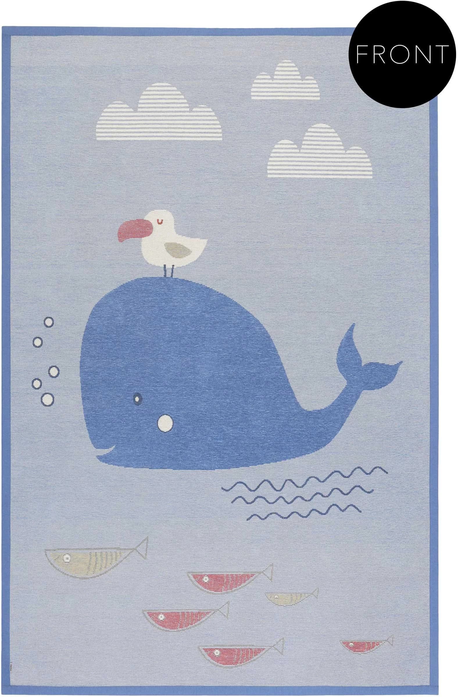 ESPRIT Kinderteppich Whale Buddy Wendeteppich Blau